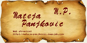 Mateja Panjković vizit kartica